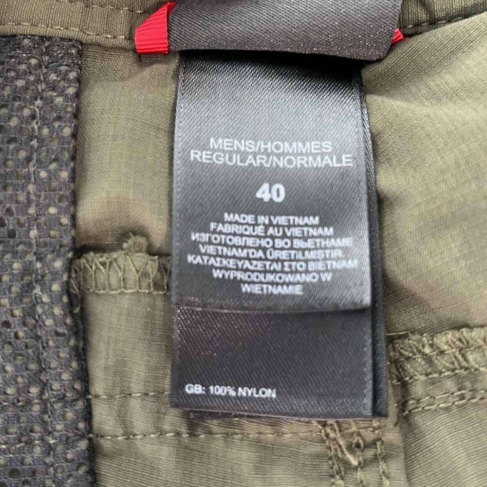 The North Face Nylon Cargo Shorts Olive Green Utility Hiking Outdoor - Picture 10 of 16